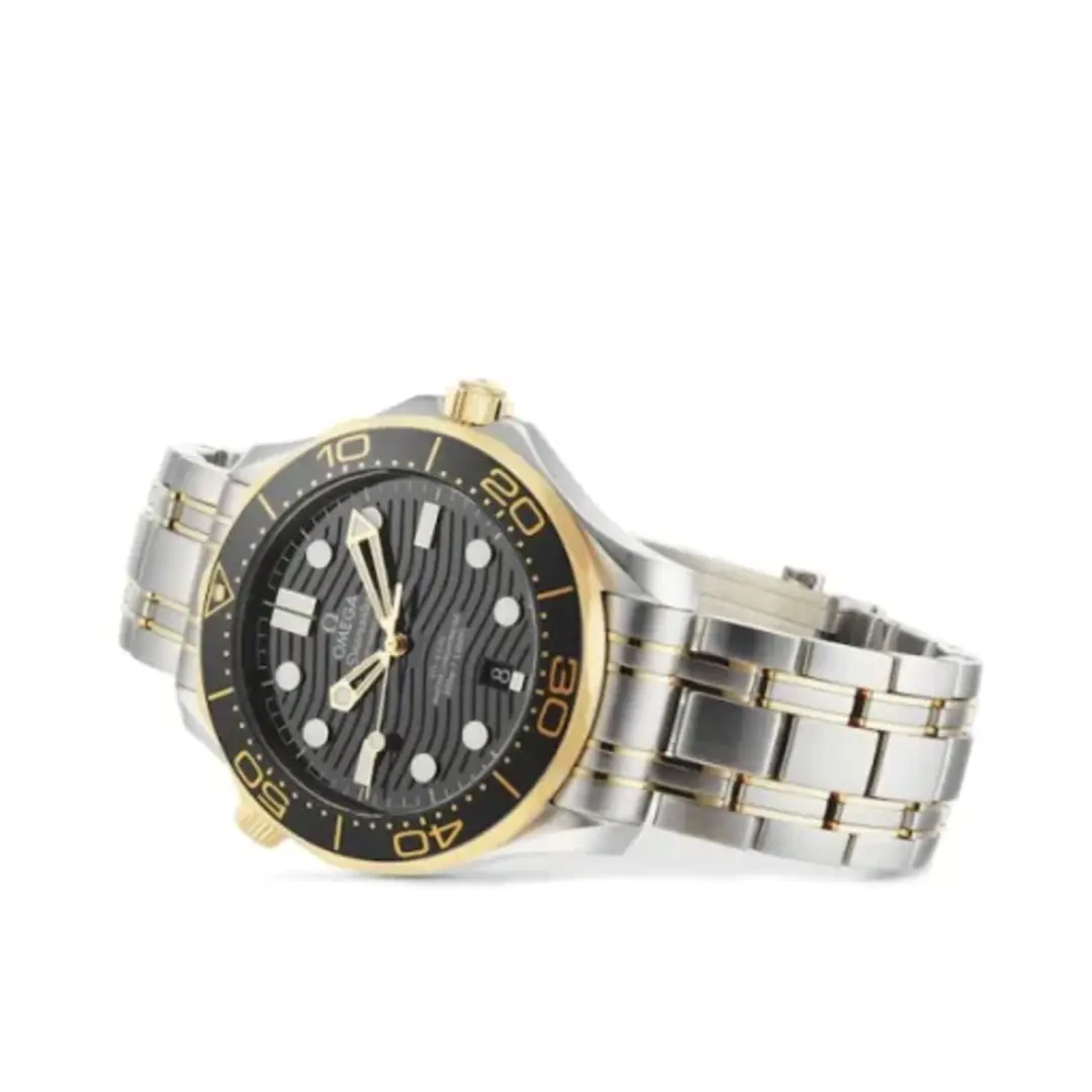 OMEGA Seamaster Diver 300m 42mm Black Dial Two-Tone Men's Automatic Watch - Image 3