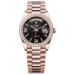 Rolex DAY-DATE Oyster, 36 mm, Everose gold and diamonds M128345RBR-0044