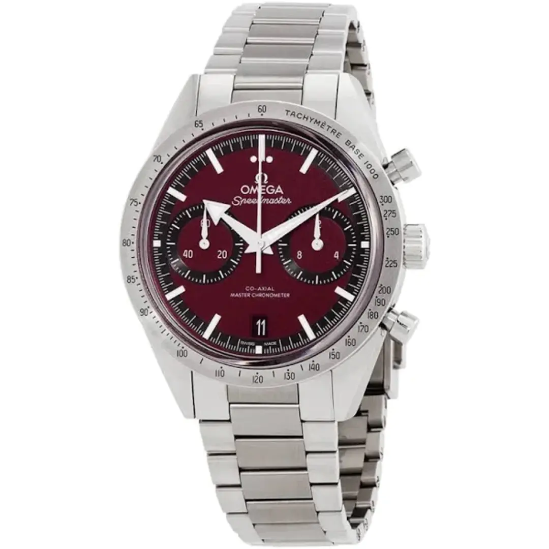 OMEGA Speedmaster '57 40.5mm Burgundy Dial Chronograph Bracelet Watch - Image 3