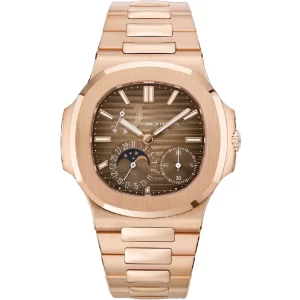 31fd2c8f32764fdf8bf25f18d956a294 PATEK PHILIPPE NAUTILUS MOON PHASE Rose Gold Watch 40MM