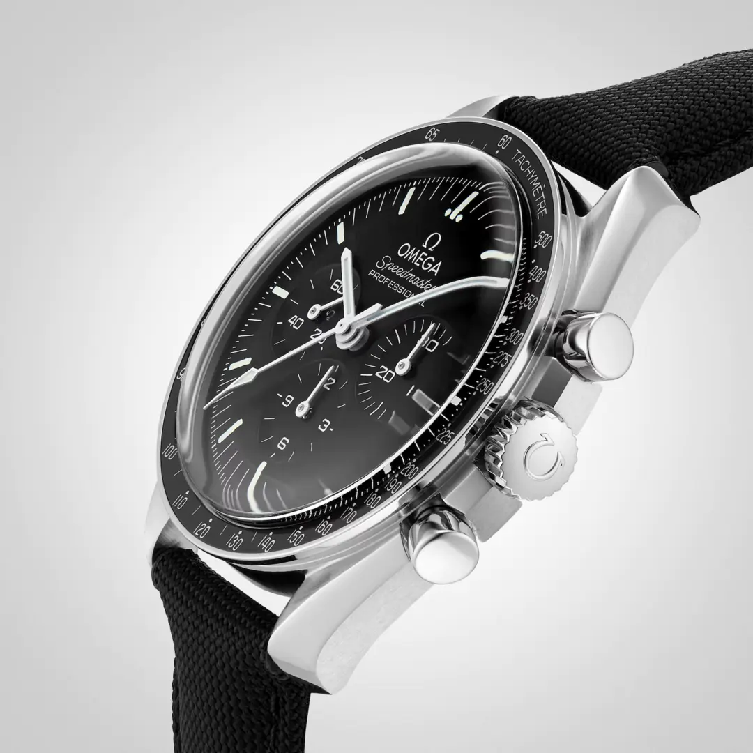 OMEGA Speedmaster Moonwatch 42mm Men's Nylon Strap Chronograph Watch - Image 7