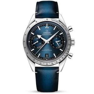 OMEGA Speedmaster '57 40.5mm Blue Dial Chronograph Leather Strap Watch