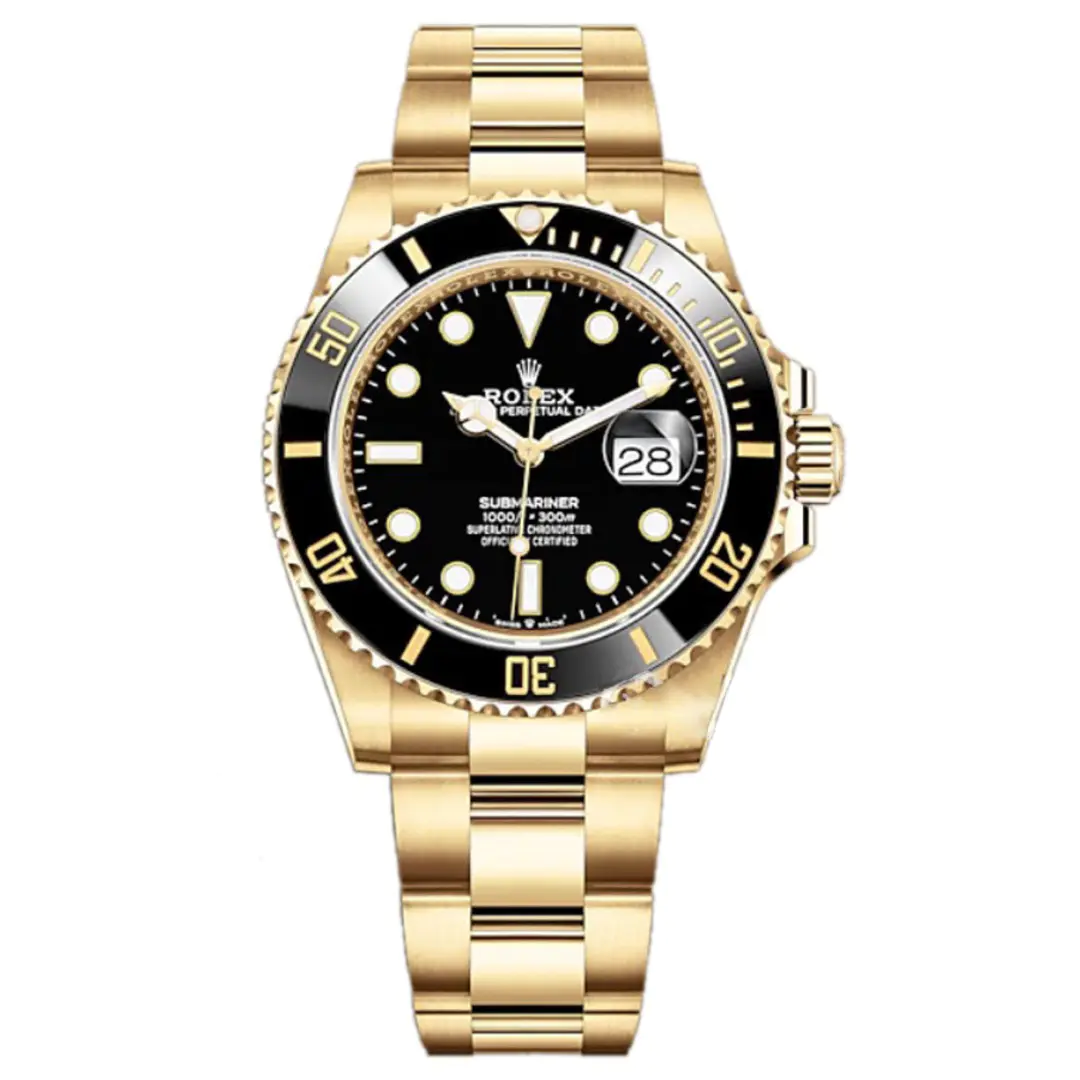 Rolex Submariner m126618LB BLACK 18K Yellow Gold