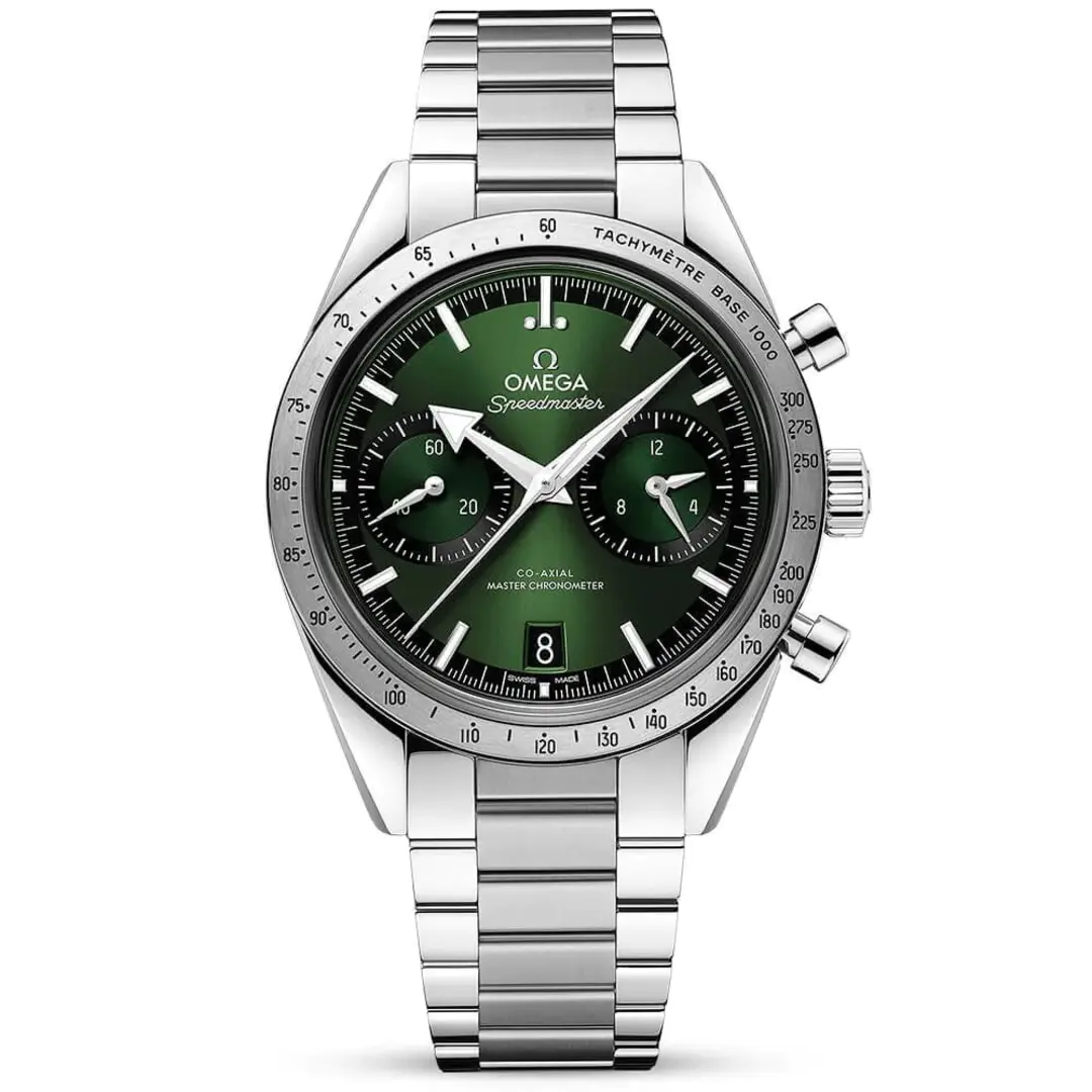 OMEGA Speedmaster '57 40.5mm Green Dial Chronograph Bracelet Watch
