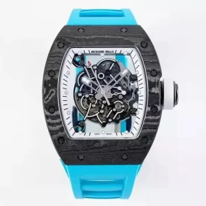 RM055 Skeleton Blue Strap 42mm