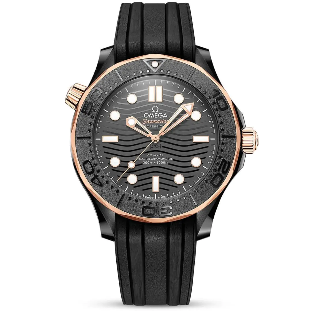 OMEGA Seamaster Diver 300m 43.5mm Black Ceramic & 18ct Sedna Gold Men's Watch