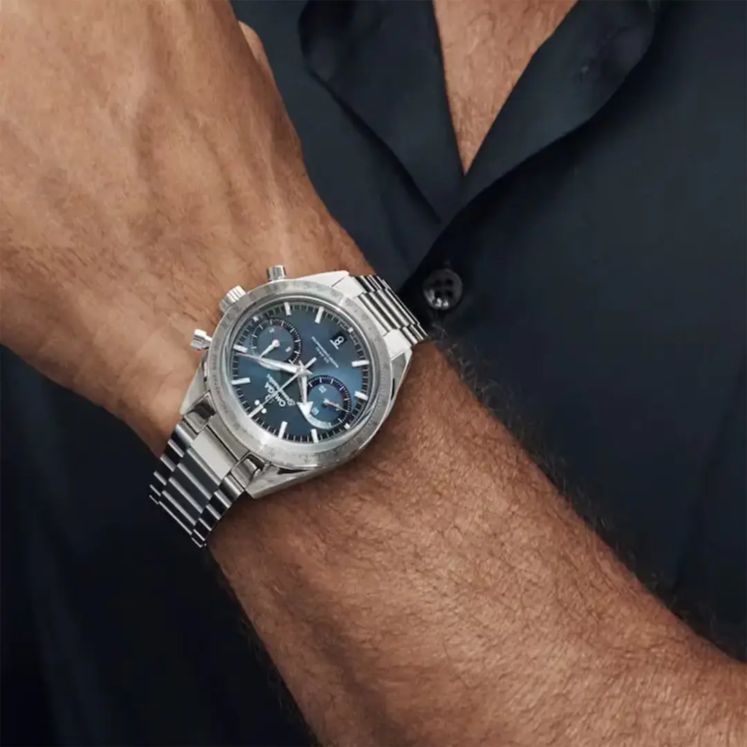OMEGA Speedmaster '57 40.5mm Blue Dial Chronograph Bracelet Watch - Image 4