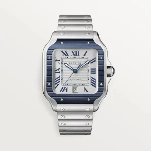 CARTIER SANTOS Blue PVD Bezel 39.8mm