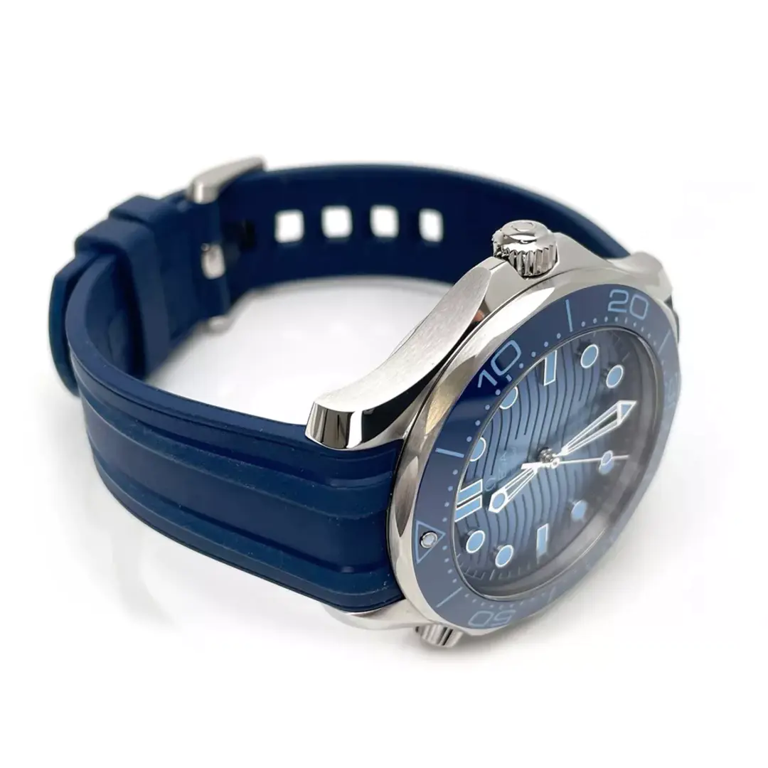 OMEGA Seamaster Diver 300m 42mm Summer Blue Dial Rubber Strap Watch - Image 3