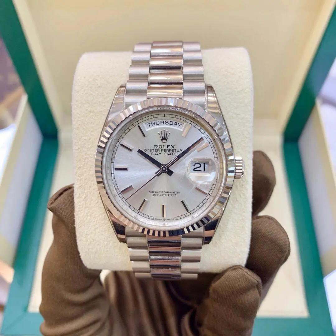 Rolex DAY-DATE Oyster, 36 mm, white gold M128239-0005 - Image 6