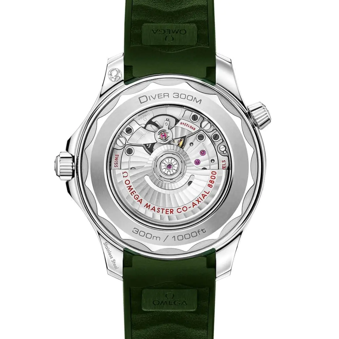 OMEGA Seamaster Diver 300m 42mm Green Dial Men's Rubber Strap Watch - Image 2