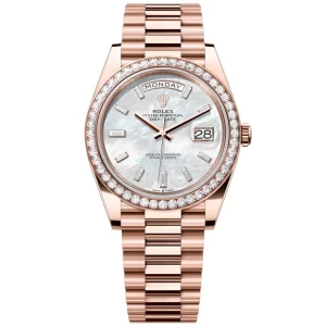Rolex Day-Date 40 Oyster, 40 mm, Everose gold and diamondsReference 228345RBR