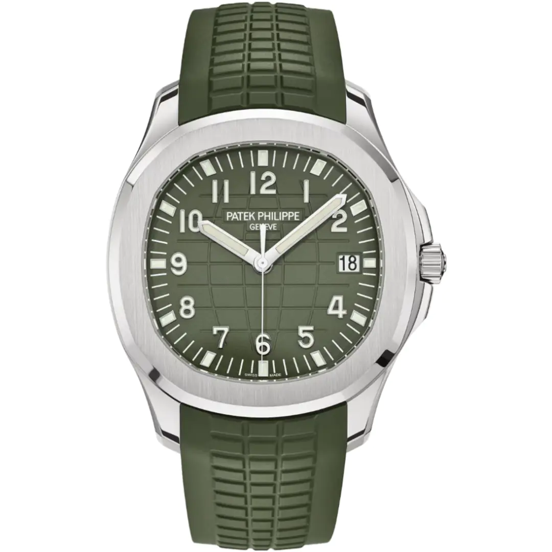 PATEK PHILIPPE Aquanaut 5168G-010 Khaki Green Dial Watch 42mm