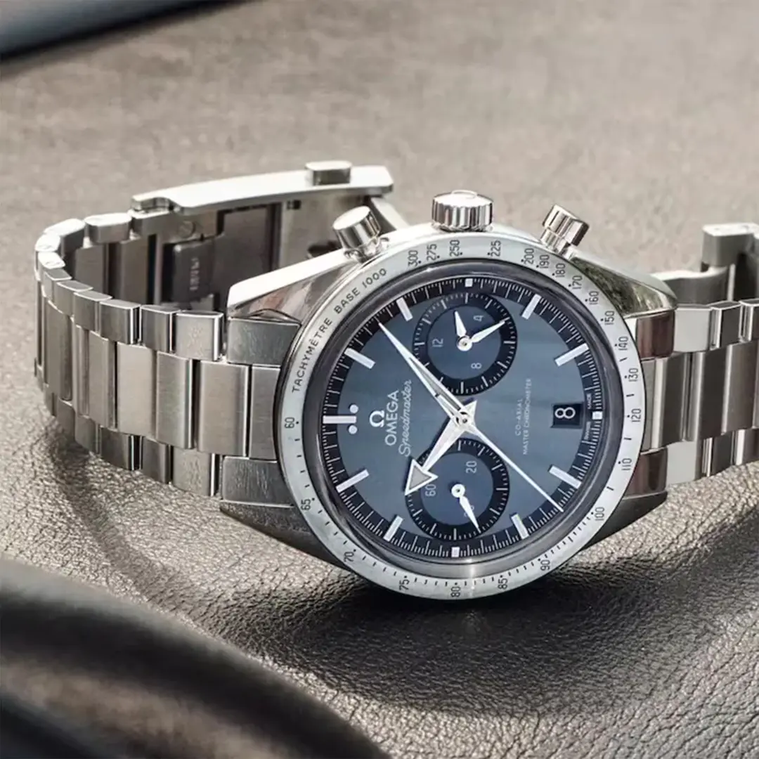 OMEGA Speedmaster '57 40.5mm Blue Dial Chronograph Bracelet Watch - Image 3