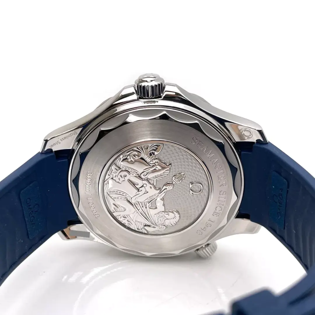 OMEGA Seamaster Diver 300m 42mm Summer Blue Dial Rubber Strap Watch - Image 6