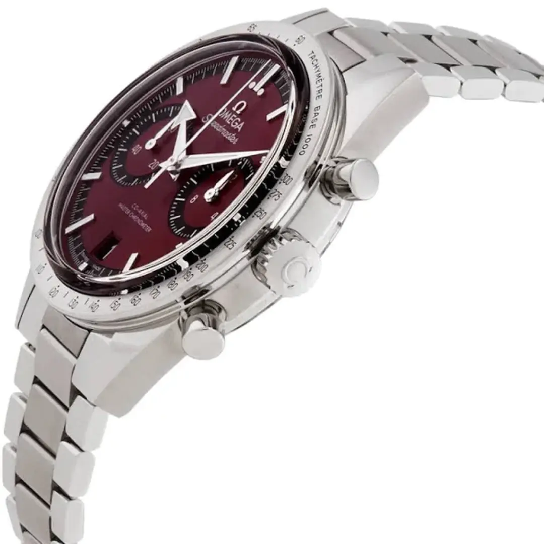 OMEGA Speedmaster '57 40.5mm Burgundy Dial Chronograph Bracelet Watch - Image 6