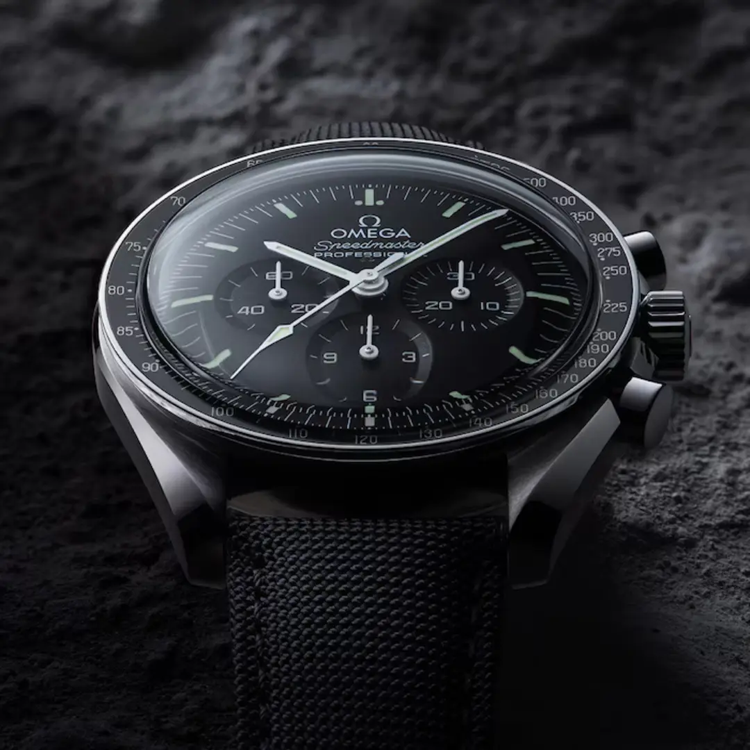 OMEGA Speedmaster Moonwatch 42mm Men's Nylon Strap Chronograph Watch - Image 9