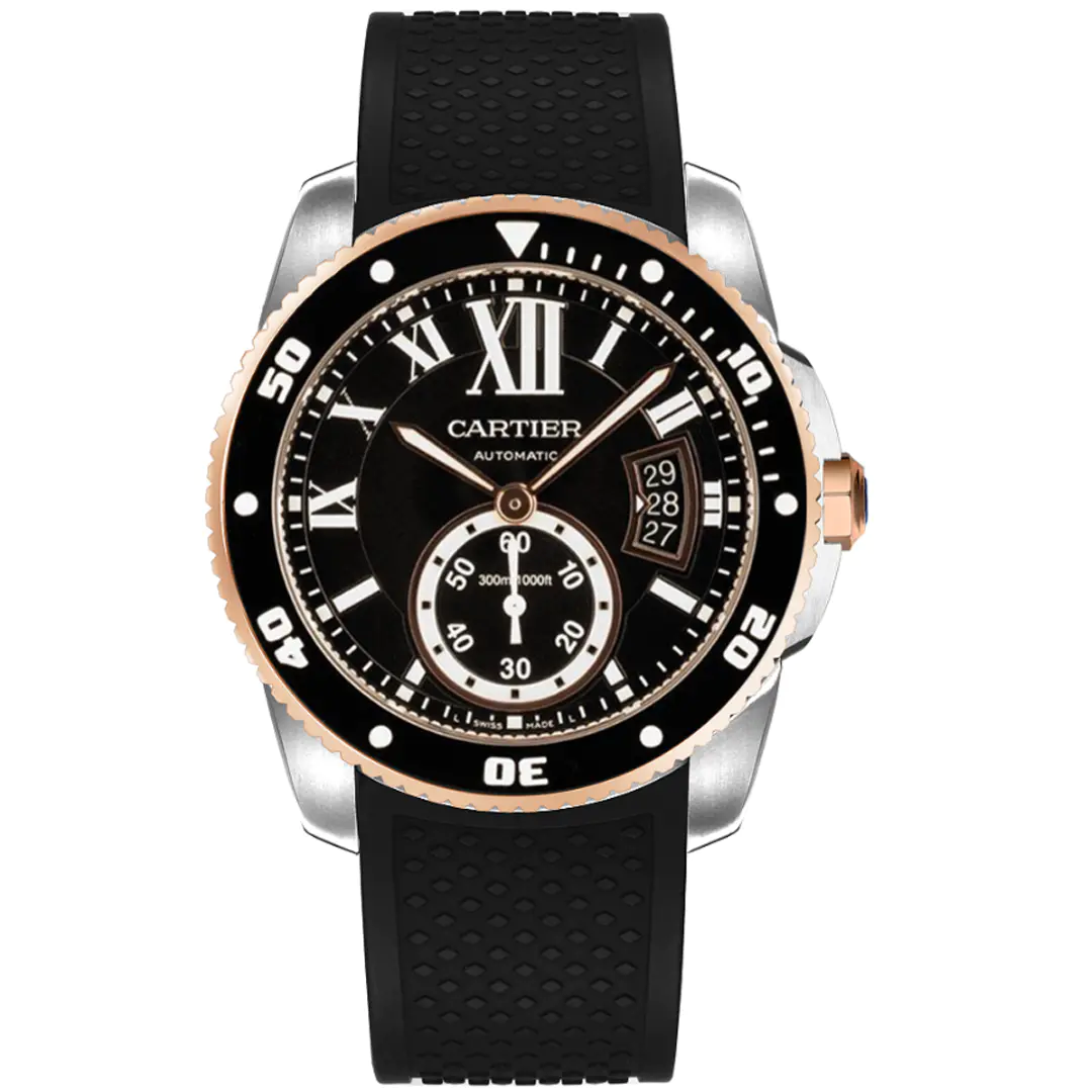 CARTIER Calibre Rose Gold Mix Black 42mm