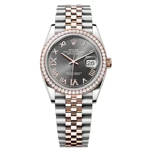 Rolex DATEJUST Oyster, 36 mm, Oystersteel, Everose gold and diamonds M126281RBR-0011