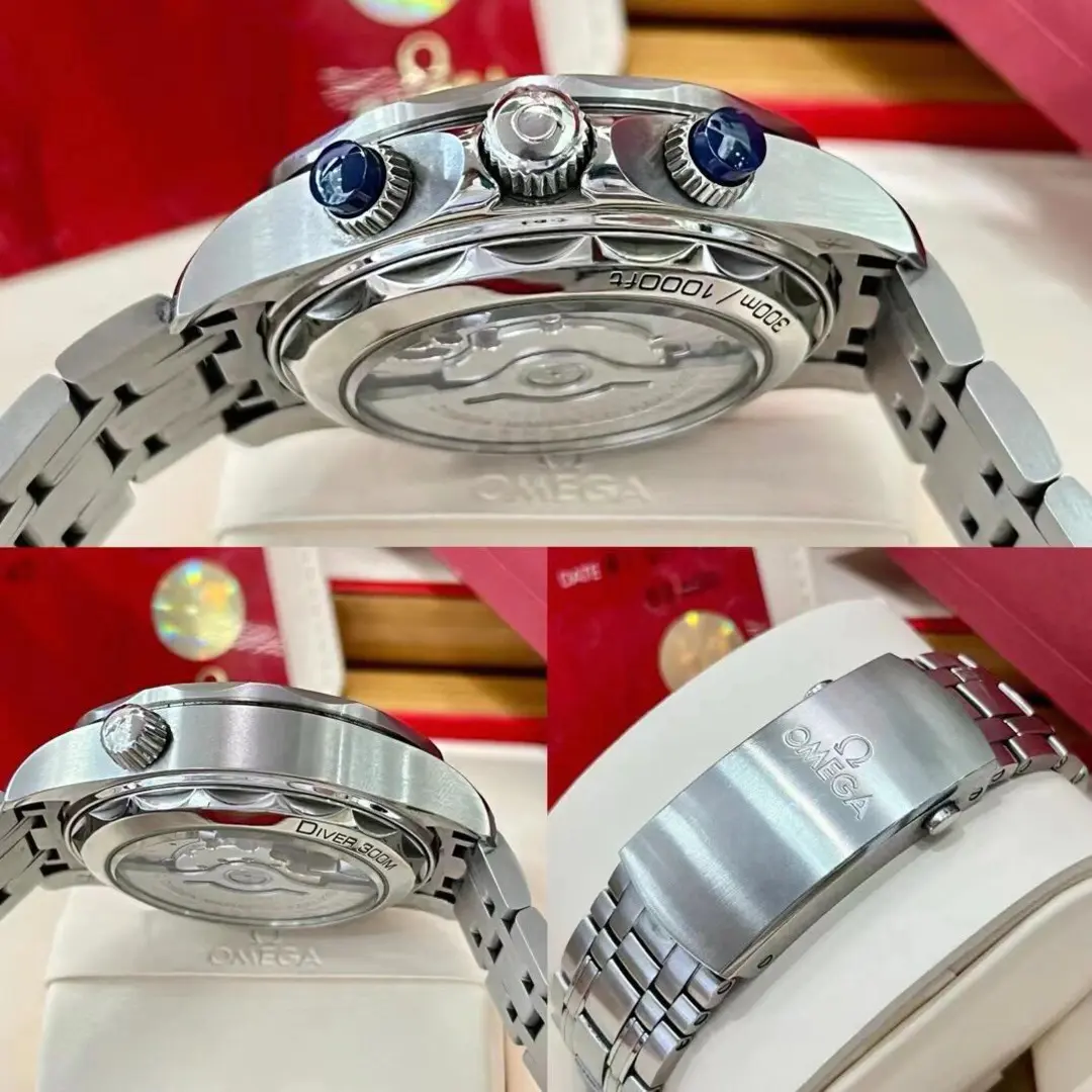 OMEGA Seamaster Diver 300m 44mm Chrome/Blue Dial Automatic Bracelet Watch - Image 7