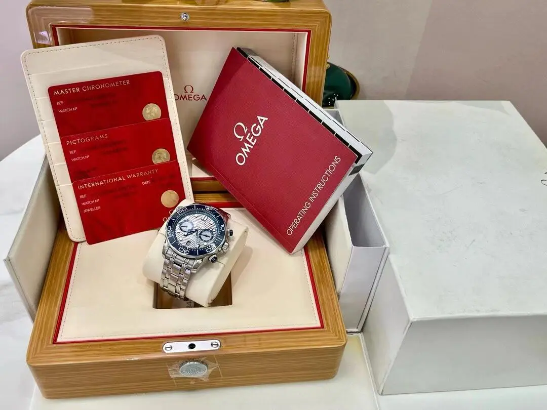OMEGA Seamaster Diver 300m 44mm Chrome/Blue Dial Automatic Bracelet Watch - Image 8